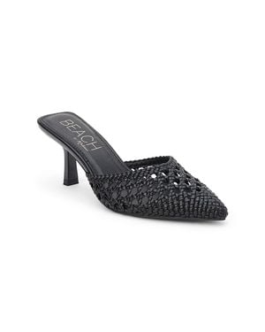 Matisse Tia Woven Heeled Mules - Black