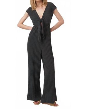 Project Social T Lowa Tie Rib Jumpsuit - Black