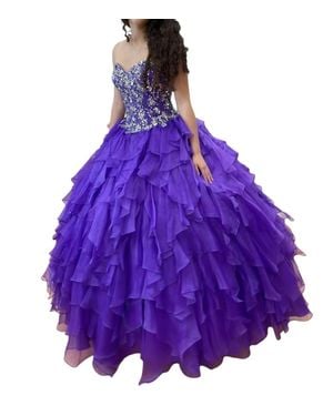 Mori Lee Off Shoulder Quinceañera Dress - Purple
