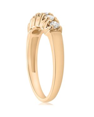 Pompeii3 1/2Ct Round Diamond Wedding Anniversary 14K Ring Size Selectable - Metallic