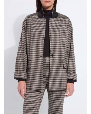 Lyssé Colleen Metallic Relaxed Blazer - Gray