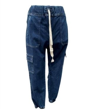 Bevy Flog Gaya Cargo Denim Jogger - Blue
