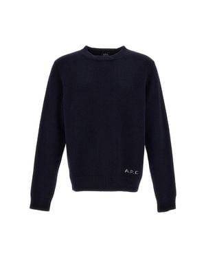 A.P.C. Edmond Crew Neck Sweater - Blue