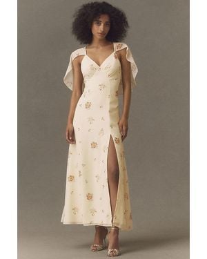BHLDN Chiffon Cape Maxi Dress - Brown