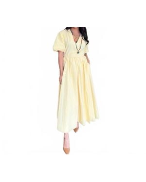 FRNCH The Amandine Mellow Midi Dress - Yellow