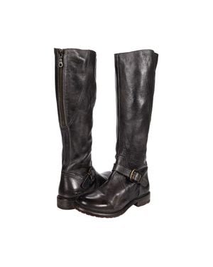 Bed Stu Bed Stu Glaye F315401 Leather Mid Calf Riding Boots Khd2324 - Black
