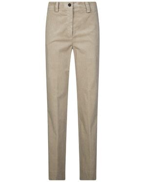Antonelli Rubiera Corduroy Straight-Leg Pants - Natural
