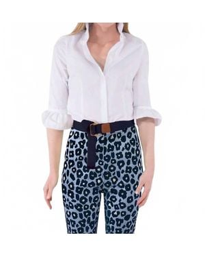 Gretchen Scott Priss Button Front Blouse - White