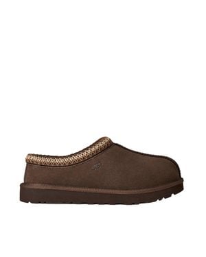 UGG Suede Shearling Slip-On Clogs - Brown