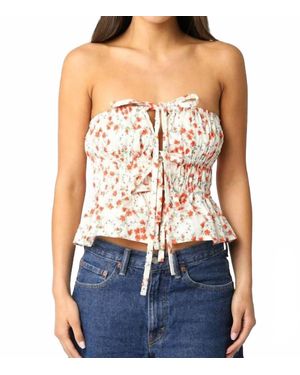 Olivaceous Grace Ruffled Top - Blue