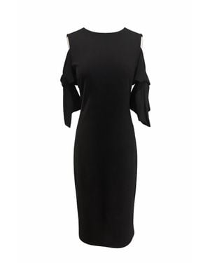 Joseph Ribkoff Cold Shoulder Relaxed Fit Dress - Black