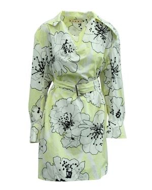 Marni Floral Belted Dress - Green