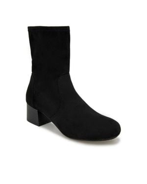 Kenneth Cole Road Boots Faux Suede Dress Bootie Lion473 - Black