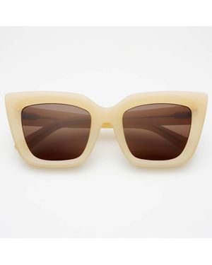 Freyrs Eyewear Portofino Oversized Cat Eye Non-Polarized Sunglasses - Brown