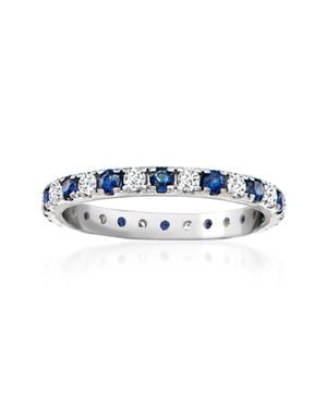Ross-Simons Sapphire And Diamond Eternity Ring - Blue
