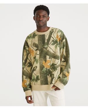 Aéropostale Forest Print Crew Sweatshirt - Green