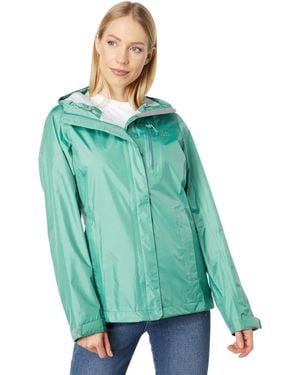 L.L. Bean L. L.Bean Trail Model Rain Jacket Clover Full Zip Hooded Red1099 - Green