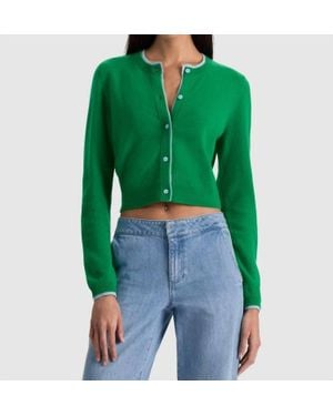 Alice + Olivia Dollie Long Sleeve Cardigan - Green