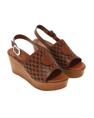 Brighton Ferrara Muse Wedge Platforms Sandal - Brown