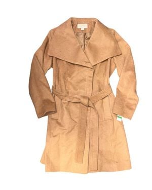 Polo Ralph Lauren Wool Belted Wrap Solid Coat - Natural