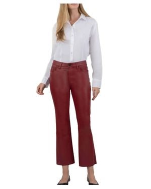 Kut From The Kloth Kelsey Coated High Rise Ankle Pants - Red