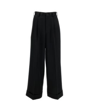 Junya Watanabe Tailored Front Pleat Wide-Leg Pants - Black