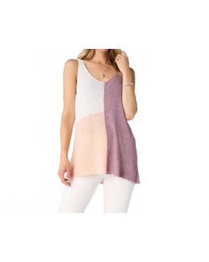 Coco + Carmen Jade Colorblock Knit Tank Top - Pink