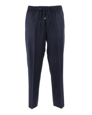 BRIGLIA Straight-Leg Tailored Pants With Cropped Length - Blue