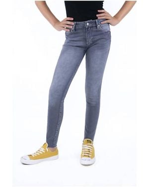 Tractr Mid Rise Skinny Jeans - Blue