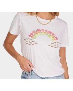 Lauren Moshi Ursula Neon Fruit Tee - White
