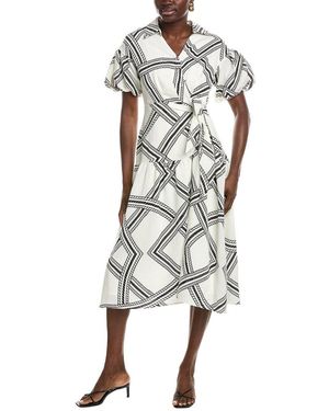 slim fit dress slacks Floral print elastic waist v-neck dress – Gracia Fashion main image 0