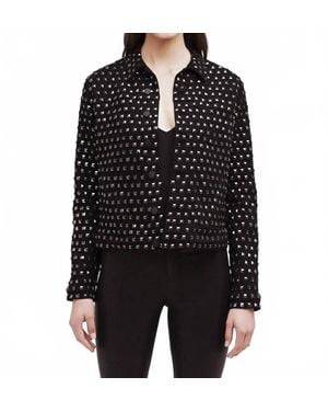 L'Agence Celine Studded Jacket - Black