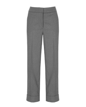 Peserico Lapel Hem Formal Pants - Gray