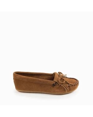 Minnetonka Kilty Hardsole Moccasin - Brown