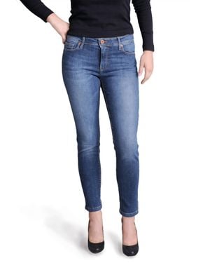 RAFFAELLO ROSSI Vic 7/8 Denim Jeans - Blue