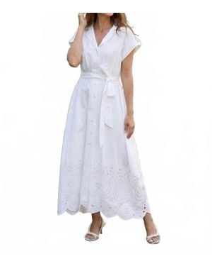 Brave + True Versailles Embroidered Dress - Purple