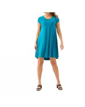 Karen Kane Maggie Trapeze Mini Dress - Blue