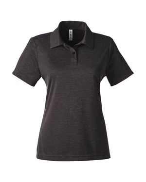 Team 365 Zone Sonic Heather Performance Polo - Black