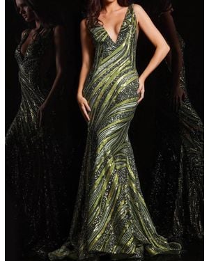 Jovani Sequin Mermaid Prom Dress - Black