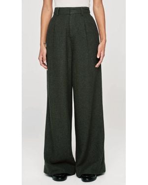 DL1961 Denim Hepburn Wide Leg High Rise Pleated Pants - Black