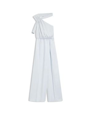 BOSS One-Shoulder Jumpsuit With Wrap-Effect Front - White