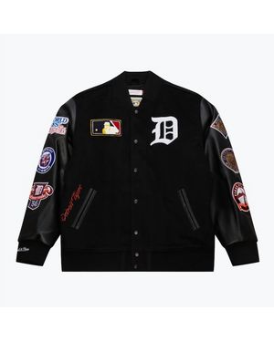 Mitchell & Ness Detroit Tigers Vintage Logo Full-Snap Varsity Jacket - Black