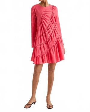 Merlette Solana Long Sleeve Mini Dress - Red