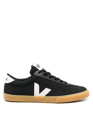 Veja Volley Canvas Suede T Toe Sneakers - Black