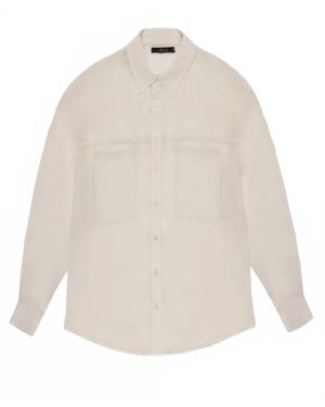 DELUC Grayson Sheer Shirt - White