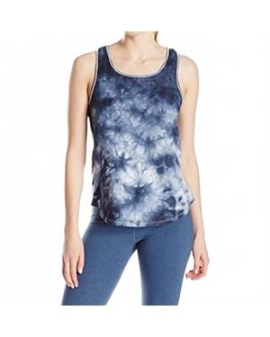 Calvin Klein Tie Dyed Twist Back Tank Top - Blue