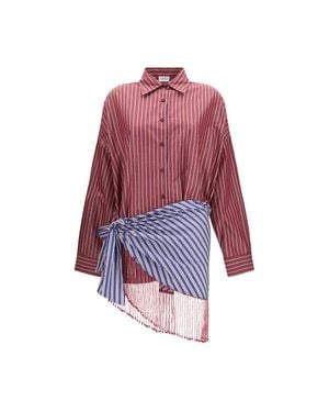 ANDAMANE Cotton Casual Dress - Red
