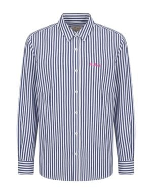 MC2 Saint Barth And Striped Button-Down Shirt - Blue