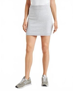 Splendid Ribbed Trim Sweater Skirt - Blue