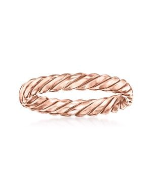 RS Pure By Ross-Simons 14Kt Rose Twisted Ring - Pink
